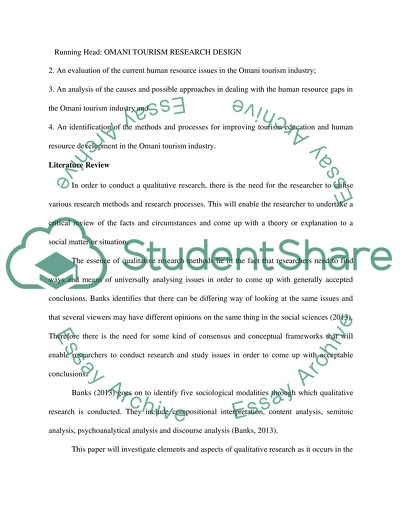 HR Development in the Omani Tourism Industry