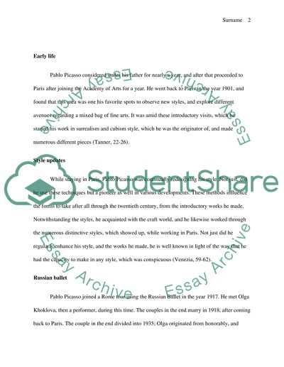 The Memoir of Pablo Picasso in Profundity