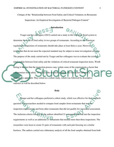 Analysis of The American Food System