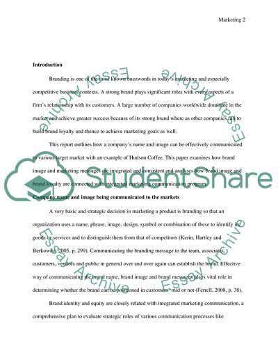 Company Name and Image in the Various Target Markets