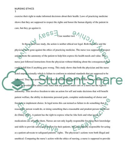 Nursing Ethics Issues