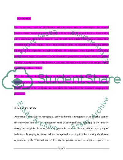 Managing Diversity Awareness Campaign