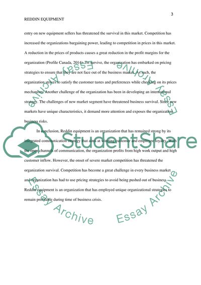 The introduction of Reddin Equipment