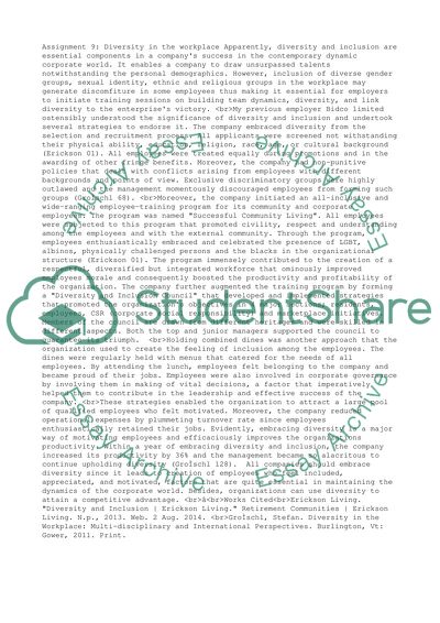 Diversity in the Workplace