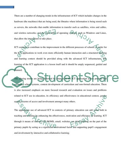 Information and Communications Technology in the Primary School