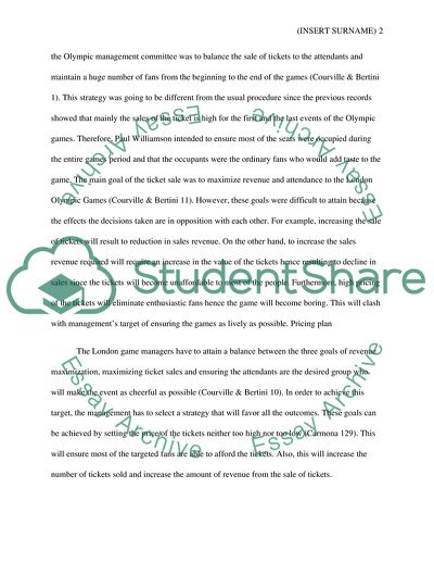 Case Study; London 2012 Olympic Games