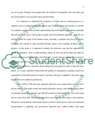 Modern Wage Labor and Capitalism