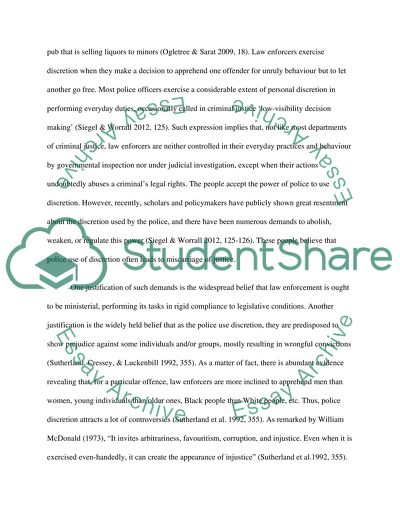 Does Police Discretion Amount to a Miscarriage of Justice