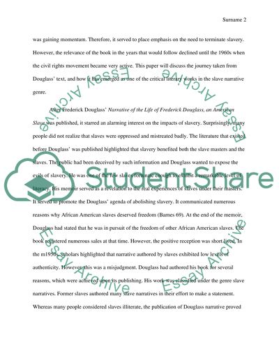 Narrative of the life of frederick douglass