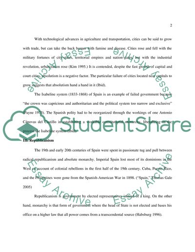 Conflicts Produced by Growth of Cities in 19th and Early 20th Century Spain