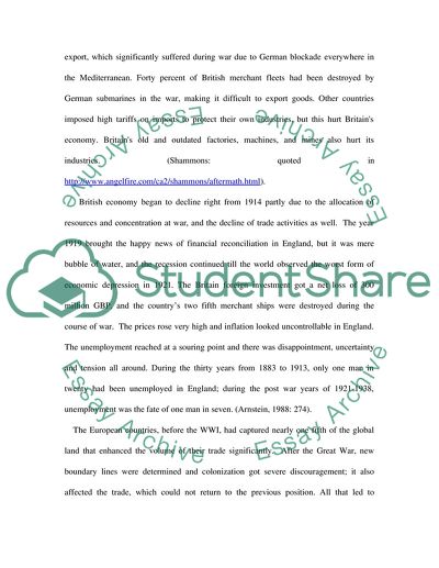 Post-War Economic Crisis in the UK