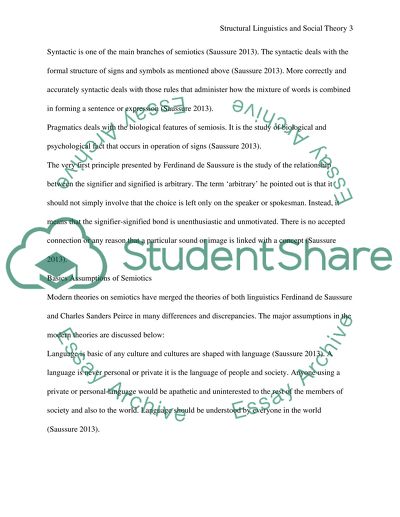 The Structural Linguistics and the Late Modern Social Theory