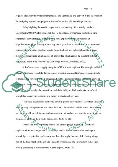 The Benefits of Knowledge Workers to Organizations