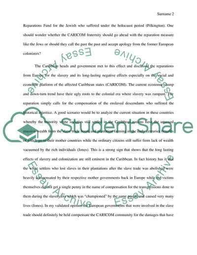 Caribbean Reparations Analysis