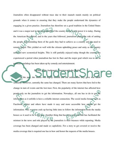 The Impact of Media Elites and Liberal Bias on the Role of a Watchdog