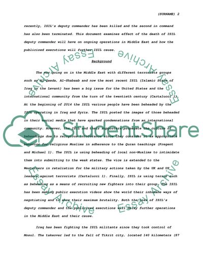 ISILs Ongoing Operations in the Middle East