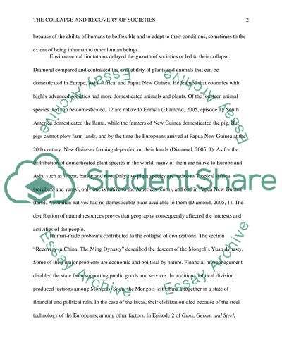 The Collapse And Recovery Of Societies