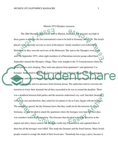 Munich 1972 Olympics Massacre