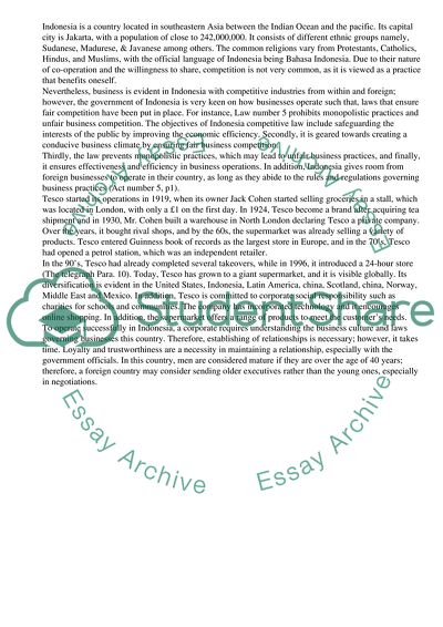 Tescos Interest in Indonesia - Unusual Way of Doing Things