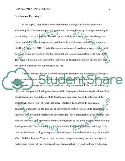 Development Psychology