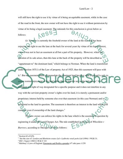 Issues Concerning Land Law