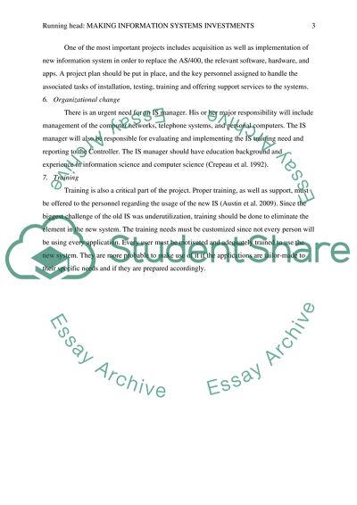 Case Study: Making Information Systems Investments