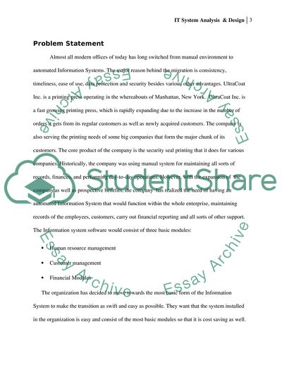 IT System Analysis and Design