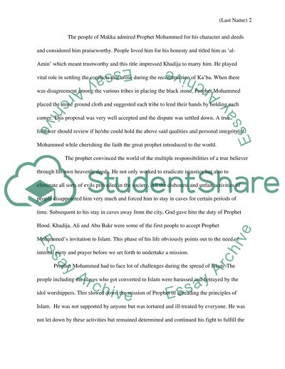 The prophet Mohammed