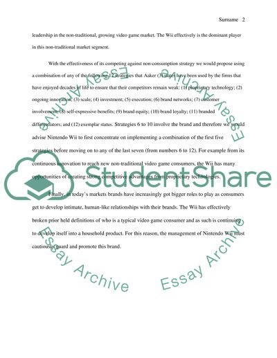 Develop a strategy for the Wiis next product life cycle phase