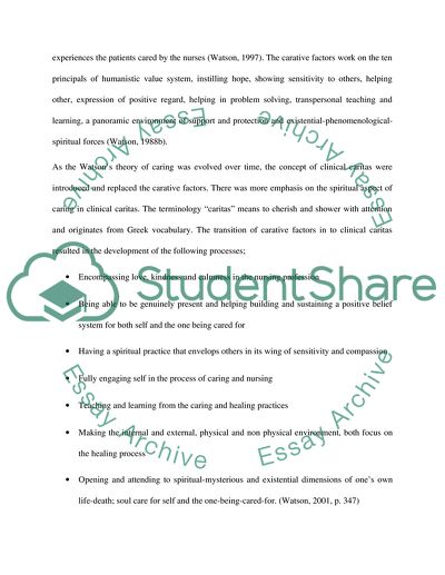 Watsons Theory of Caring