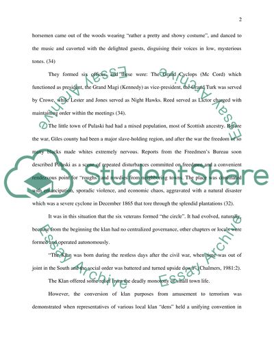 Ku Klux Klan: Shrouded Brotherhood or Hooded Americanism