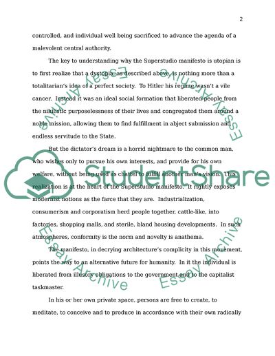 The Superstudio Manifesto - a Utopian Dream for Humanity