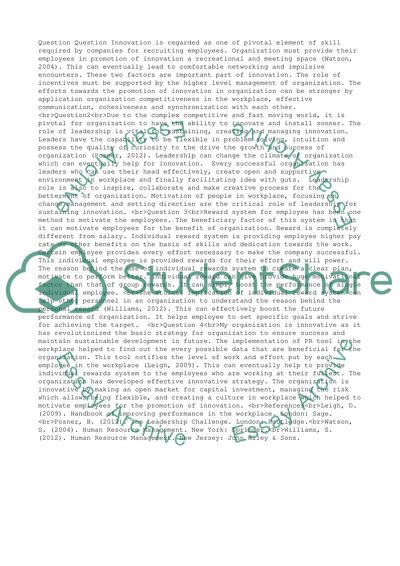 The Role of Innovation in the Enterprise