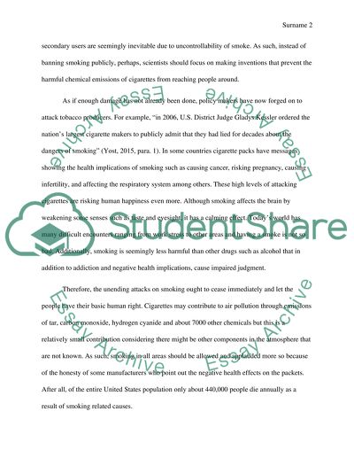 Smoking: A Basic Human Right