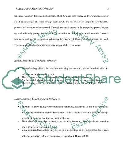 Voice Command Technology