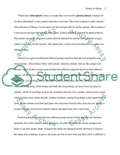 How People or Things Can e Classified