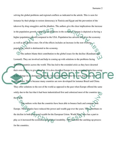 Think Again: European Decline by Mark Leonard & Hans Kundnani