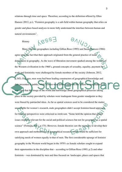 Feminist Criticism of Geographical Science