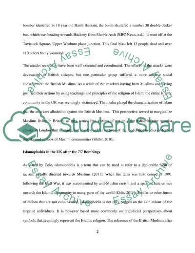 Islamophobia in the UK, London Bombing