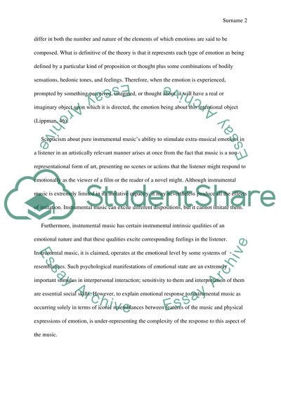 What does it mean to say of a piece of instrumental music that it has certain emotional qualities