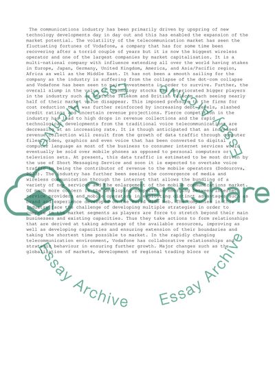 The Theory of the Growth of the Vodafone