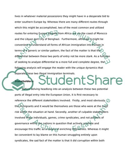 African Illegal Immigration and the Gateways to Europe