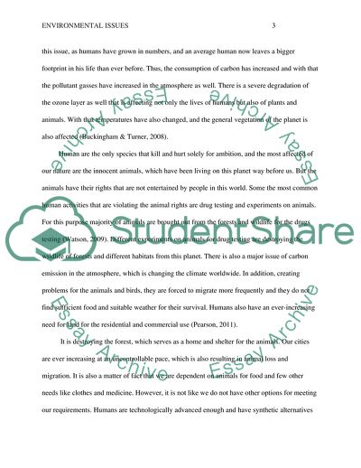 A Discussion of Environmental Issues as a Moral Concern