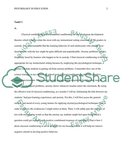 Psycology in Education