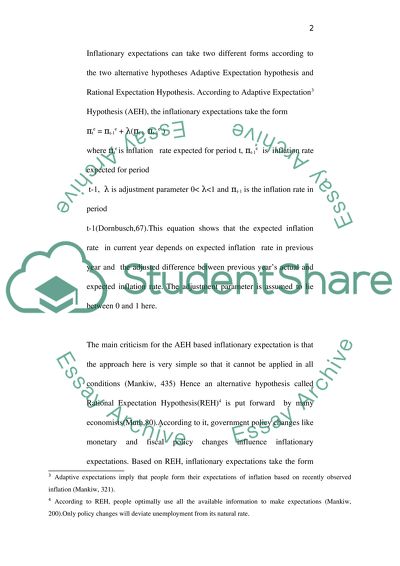 Inflation Expectations in Phillips Curve