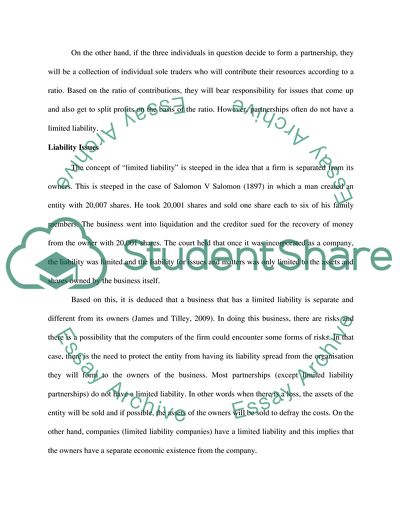 Liability Issues - Limited Liability Company