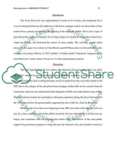 Sociological journal assignment