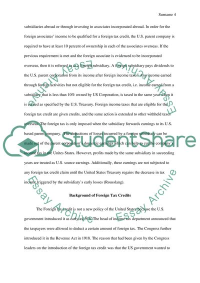 The Structural Analysis of Foreign Tax Credits
