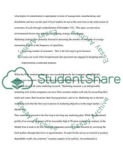 Marketing Strategies for Middle Eastern Countries as Opposed to Western Countries