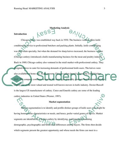 Marketing of Chicago Cutlery, Dexter-Russell, Cutco,and Emerils Cutlery